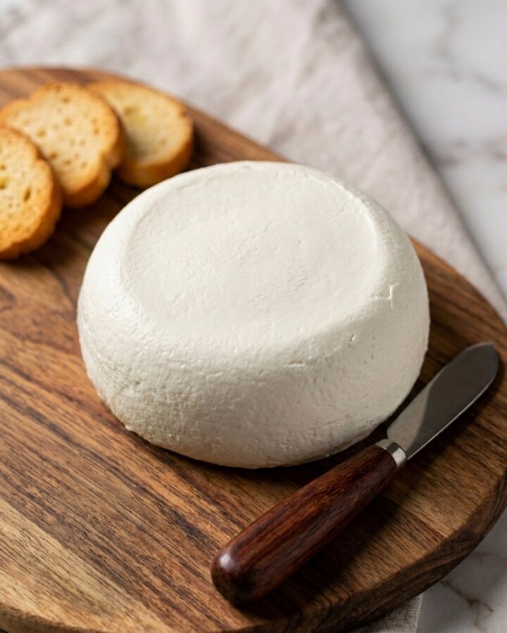 A round of Purism original cheese, fresh and handmade